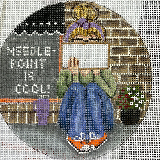 Needlepoint Is Cool "Emily" Stitching Girl