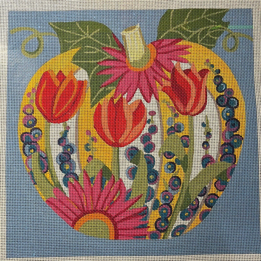 Large floral pumpkin