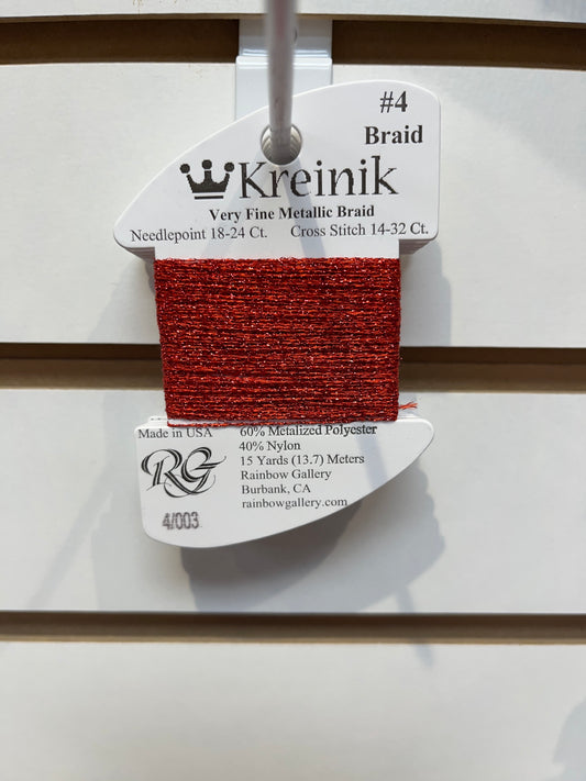 Kreinik #4 - Red - 4/003