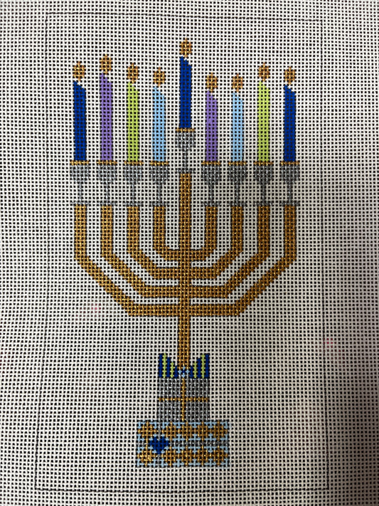 Single Menorah w/ Stitch Guide