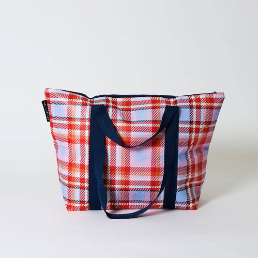 Tartan Zip Medium Tote