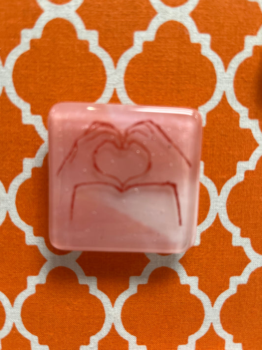 Glass Magnet- Love Heart