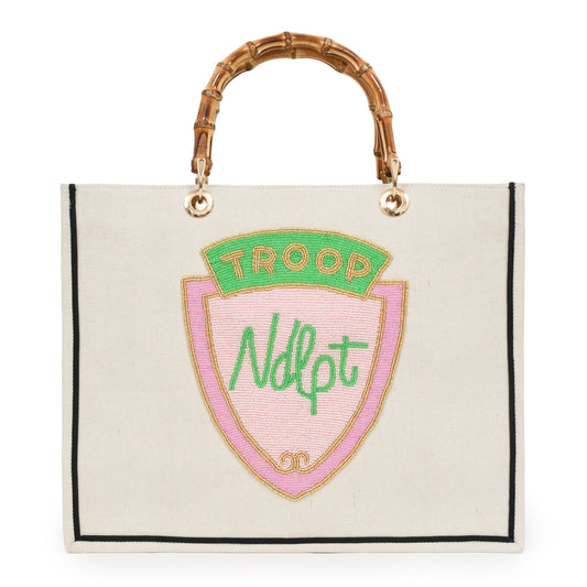 Troop NDLPT Tote with Bamboo Handles - Classic Prep x C'ate La Vie