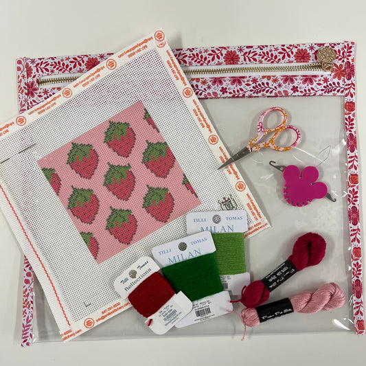 Emily's Beginner Needlepoint Kit - Strawberries
