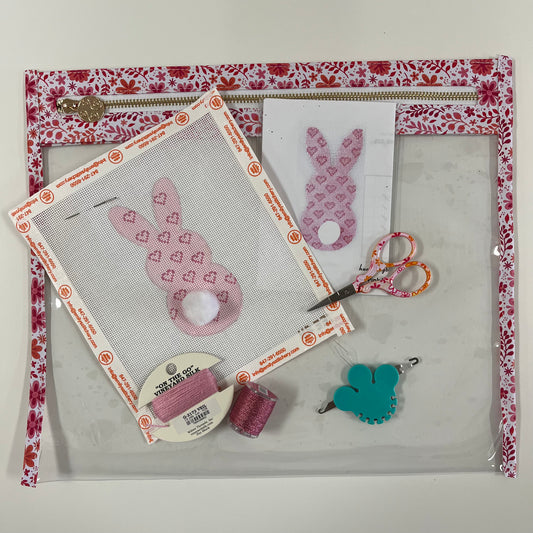 Emily's Beginner Needlepoint Kit - Pink Bunny