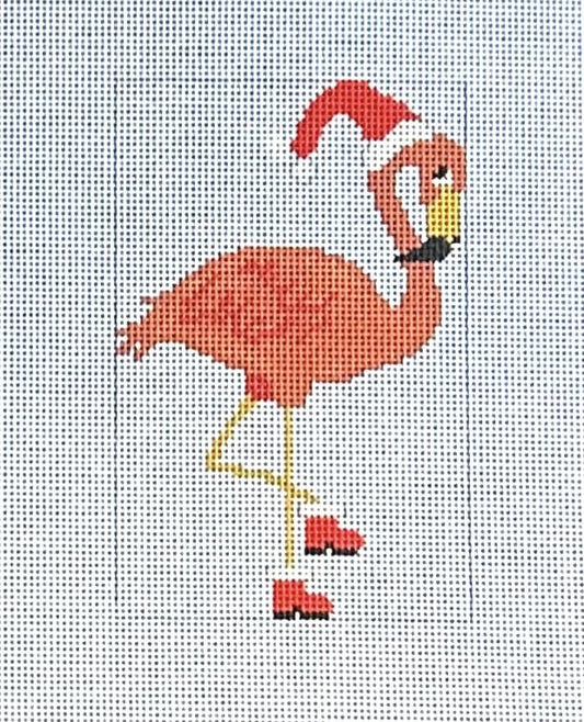 Flamingo With Santa Hat