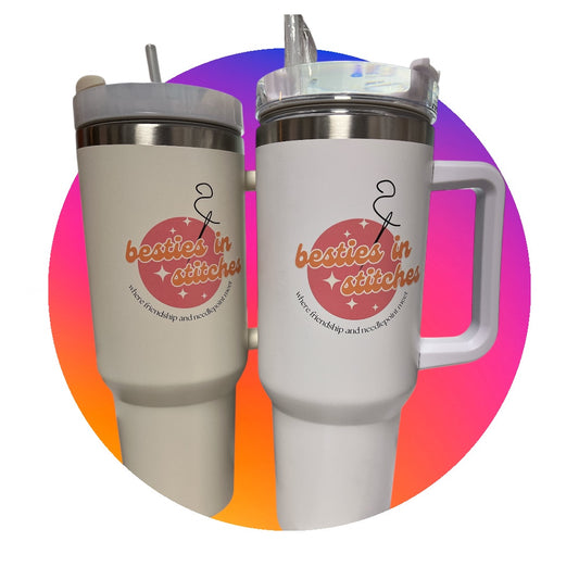 Besties In Stitches Water Bottle