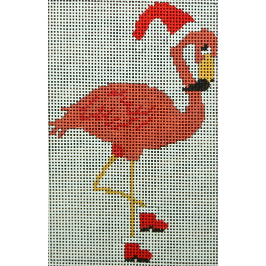 Flamingo With Santa Hat Kristine Kingston Trunk Show