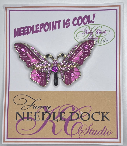 Kelly Clark Needlepoint Is Cool Needleminder Pink