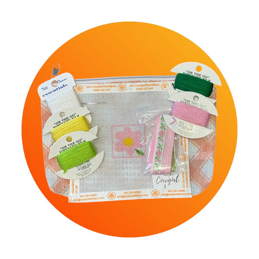 Pink Flower Stitch and Go Kit