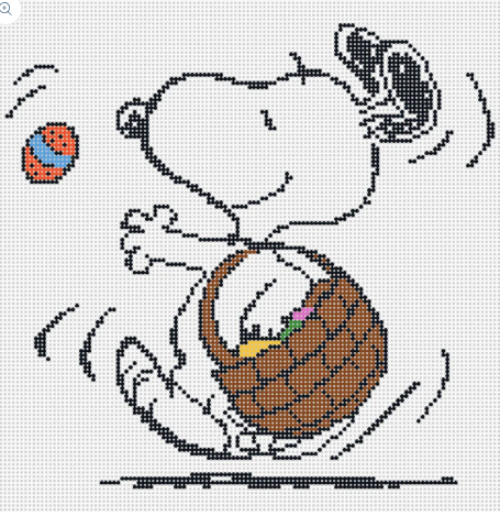 Snoopy Dancing with Easter Basket