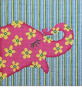 Elephant with Yellow Flowers