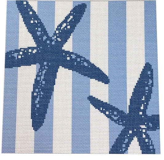 NTG TS284 - Starfish Stencil on Blue Square