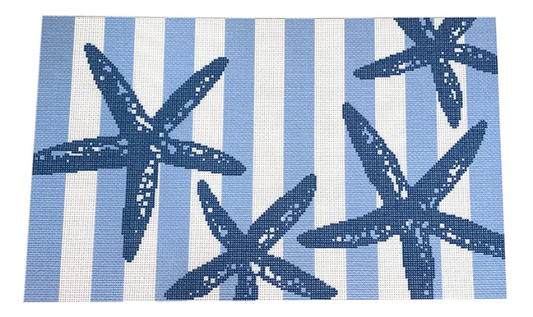 NTG TS283 - Starfish Stencil on Blue Bolster