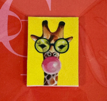 Giraffe with Gum