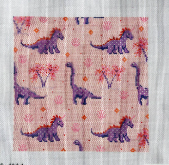 Dinosaur Square Pink and Purple