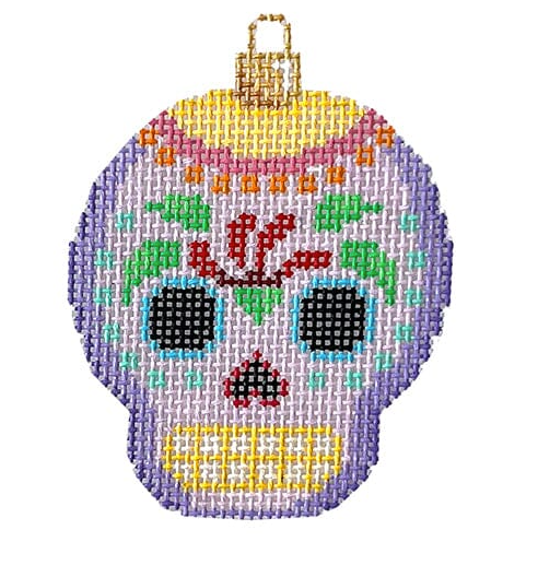 Sugar Skull Ornament/Purple