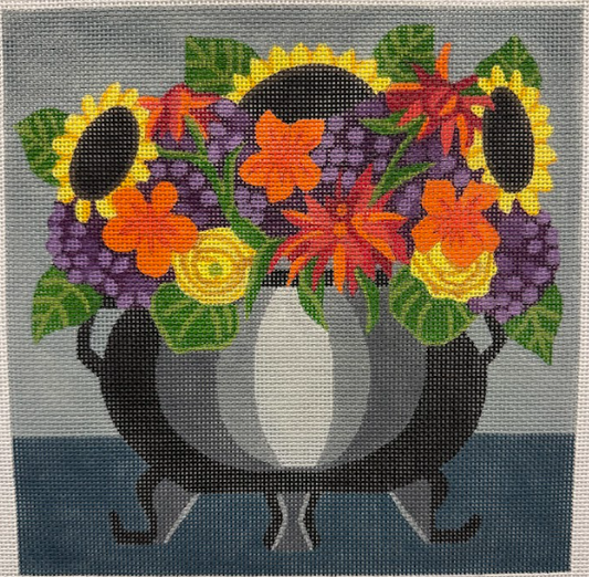 Cauldron with Flowers