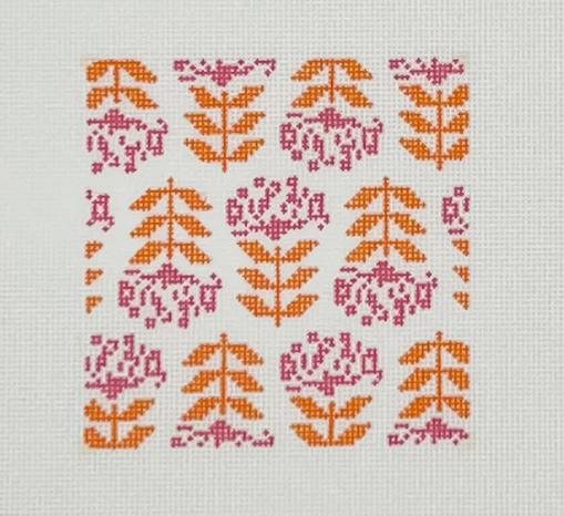 Blocked Begonia Coaster