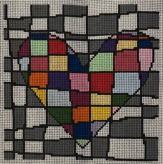 Heart and Squares Small