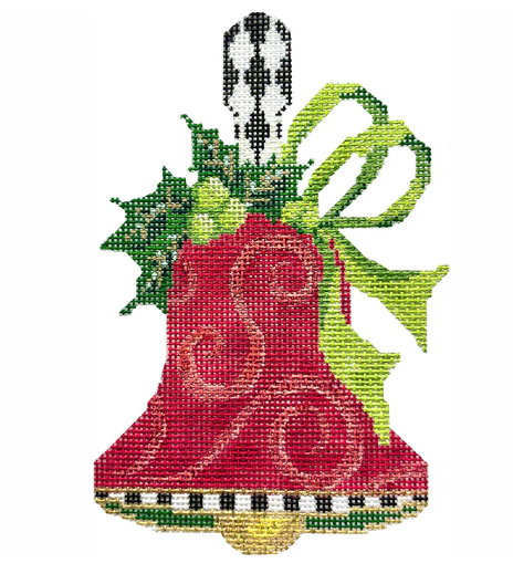 Handbell with Red Swirls