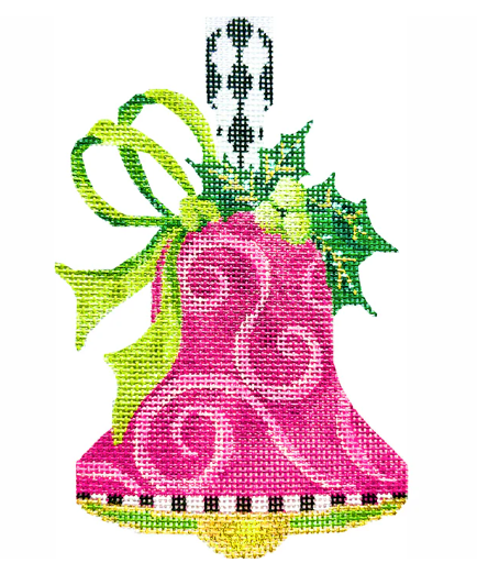 Handbell with Pink Swirls