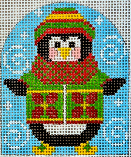 Penguin with Flower Sweater