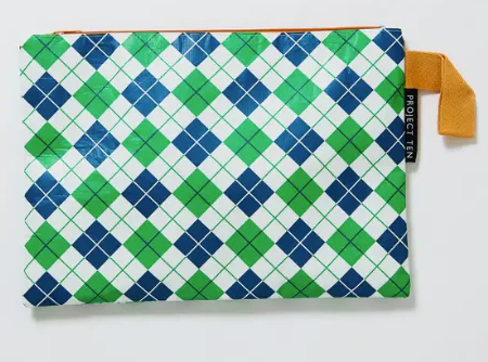 Argyle Zip Pouch