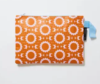Geo Floral Large Zip Pouch