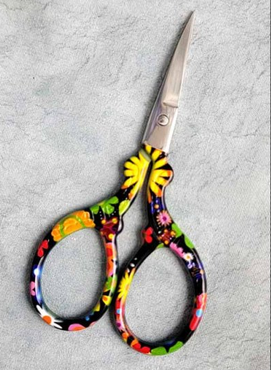 Navy Floral 3.6" Embroidery Scissors
