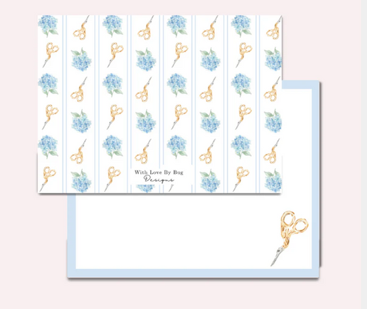 NDLPT Flat Note Cards - Hydrangeas