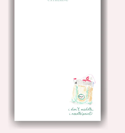 Needlepoint Stash Bag Notepad