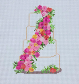 Wedding Cake - Pink and Orange Flowers