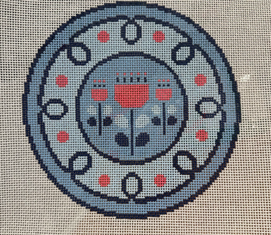 Curlicue Floral Plate