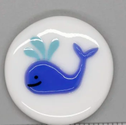 Whale Fused Glass Needleminder