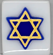 Star of David Fused Glass Needleminder