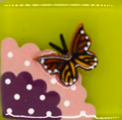 Monarch Fused Glass Needleminder