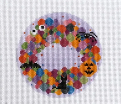 Colorful Spooky Wreath