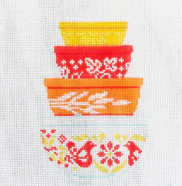 Vintage Mixing Bowls - Autumn Print