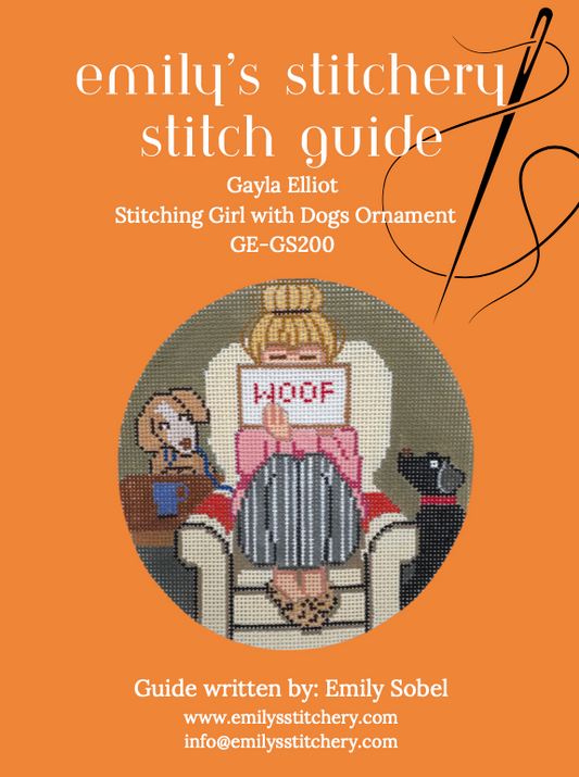 Emily's Stitch Guide - Gayla Elliot Stitching Girl Dog