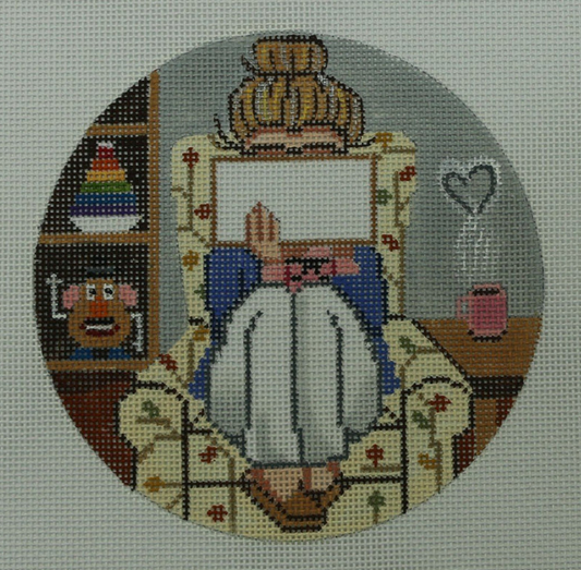 Grandma Stitching Girl