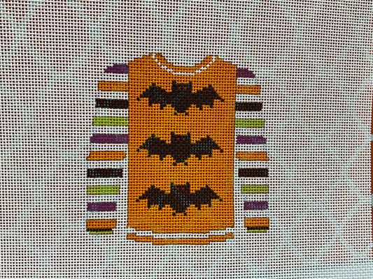 3 Bats on Orange Sweater