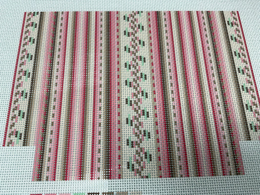 French Stripe Gusset Bag Pink