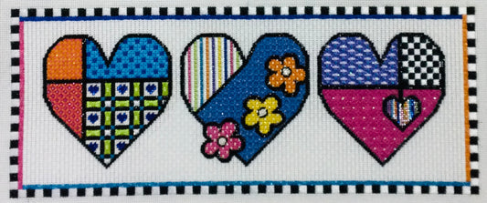 3 Hearts w/ stitch guide