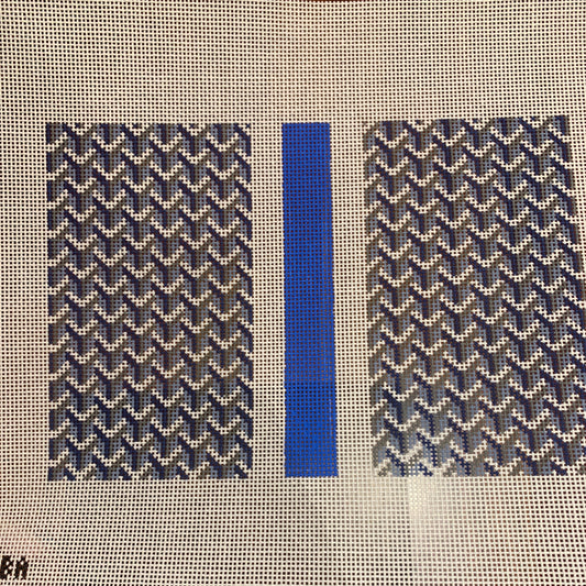 Y Pattern Clutch Blue