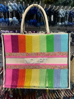 Rainbow Needlepoint Bag
