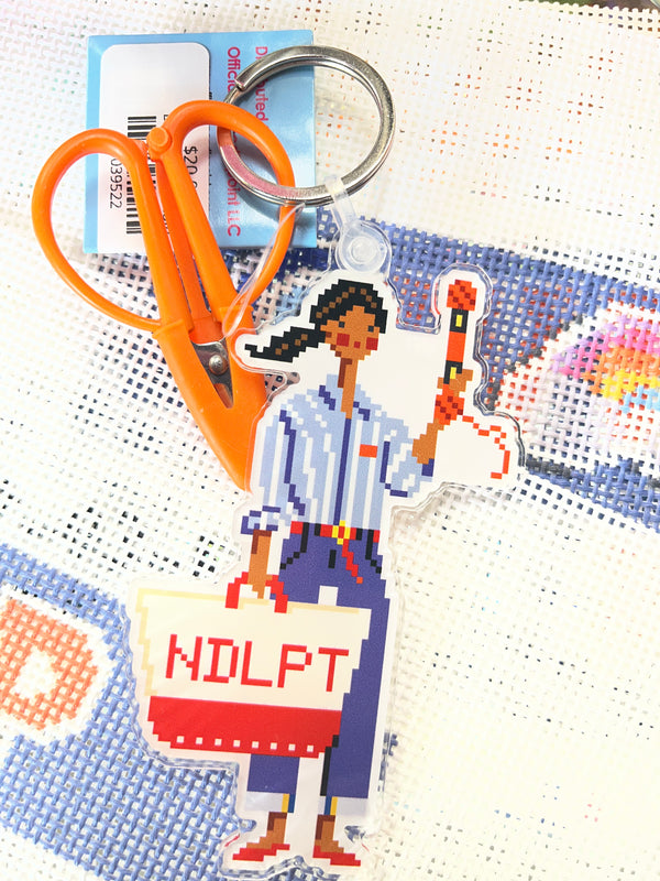 Dark Hair NDLPT Key Chain/Bag Tag