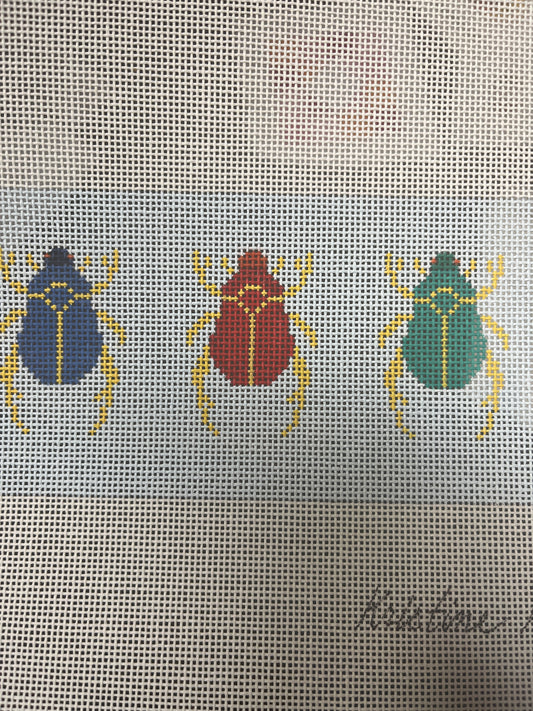 Scarabs Jewel Tones on Light Blue