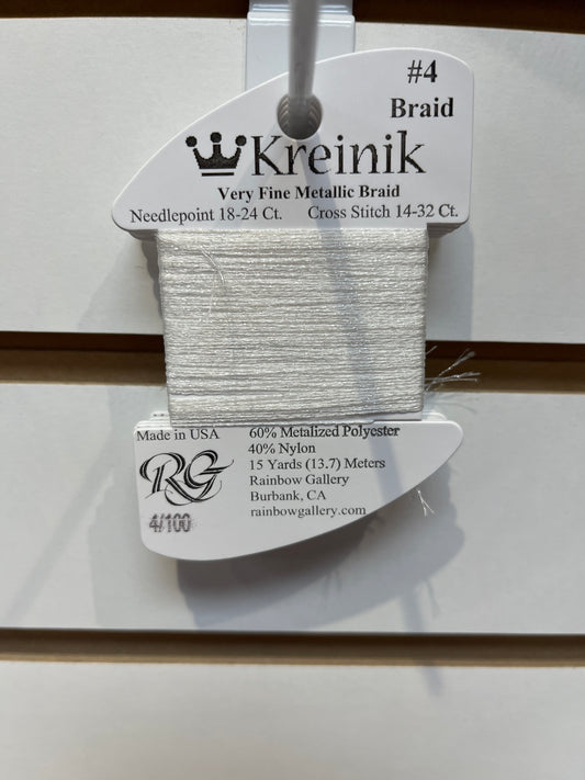 Kreinik #4 - White - 4/100