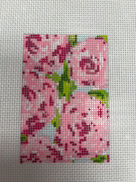 Roses on Teal Luggage Tag